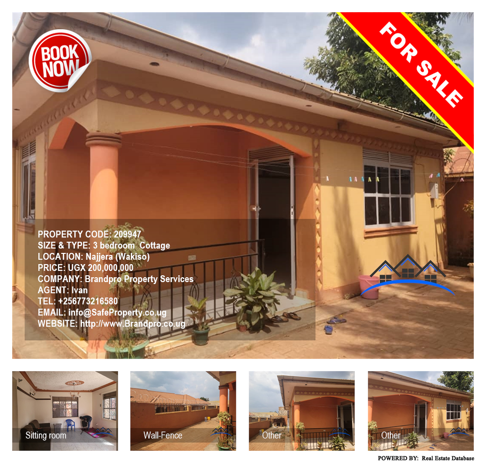 3 bedroom Cottage  for sale in Najjera Wakiso Uganda, code: 209947