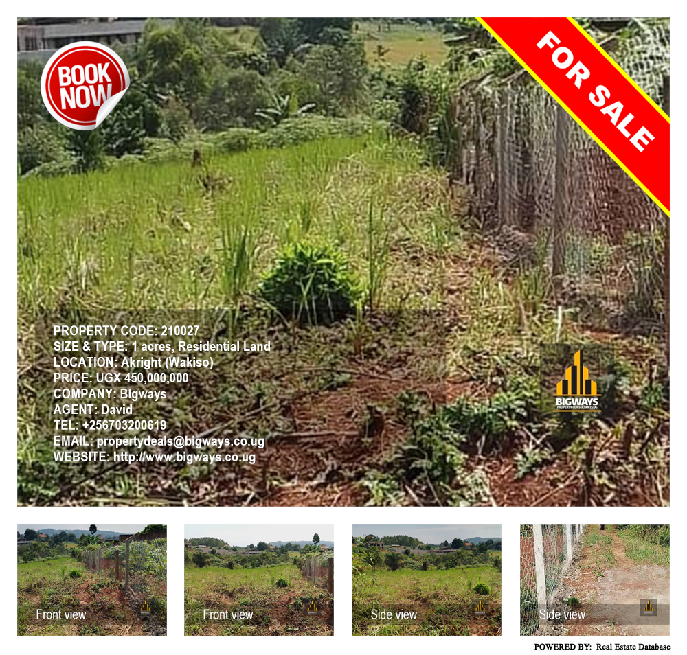 Residential Land  for sale in Akright Wakiso Uganda, code: 210027