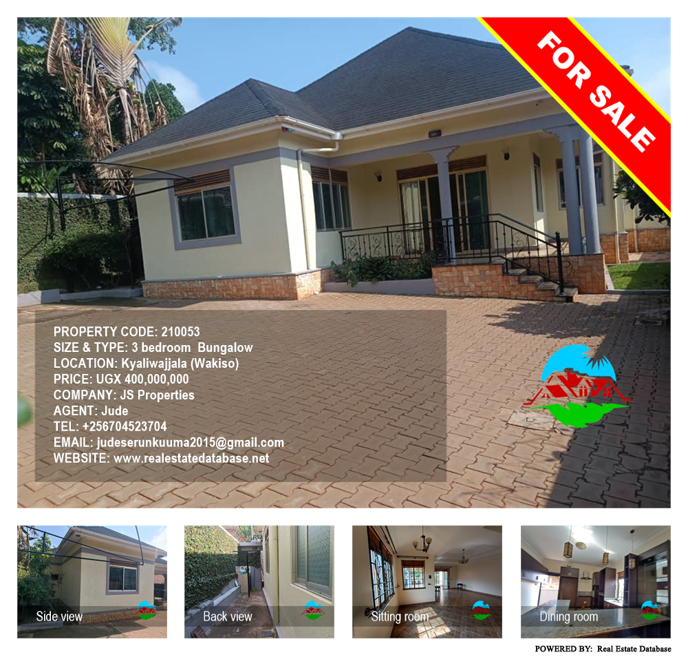 3 bedroom Bungalow  for sale in Kyaliwajjala Wakiso Uganda, code: 210053