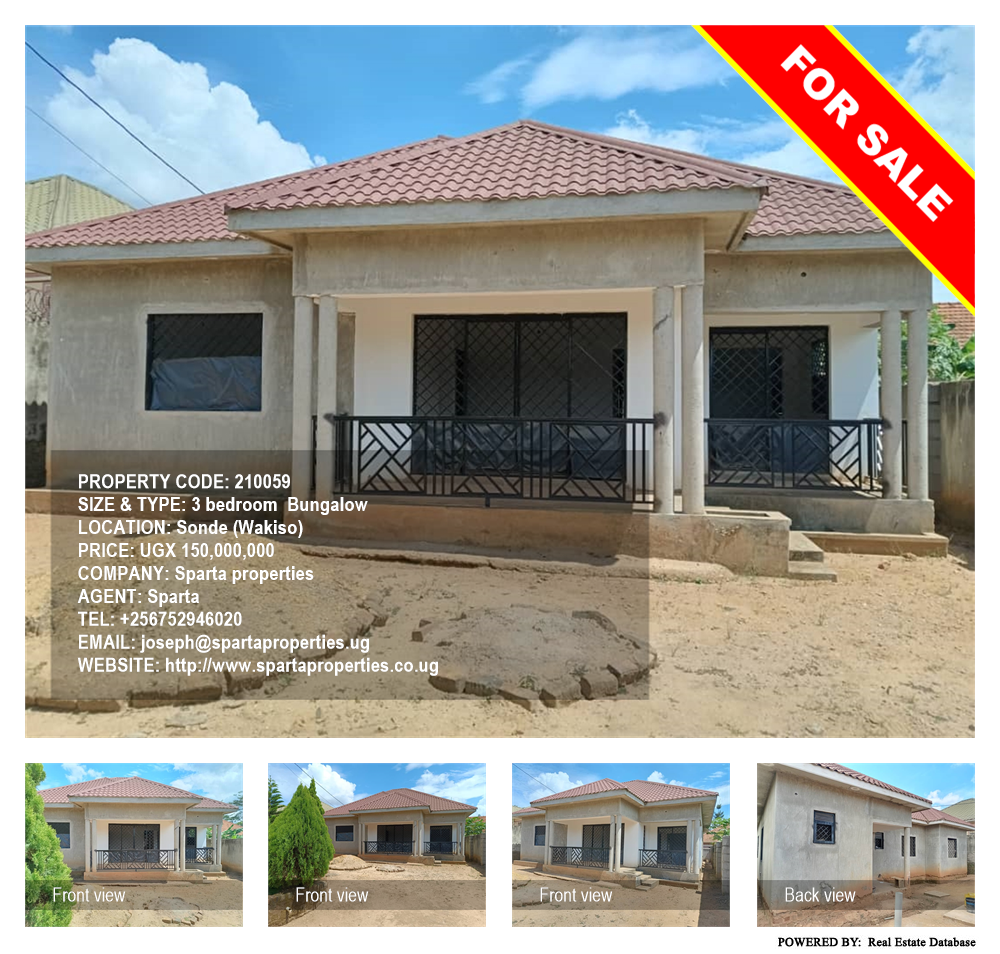 3 bedroom Bungalow  for sale in Sonde Wakiso Uganda, code: 210059