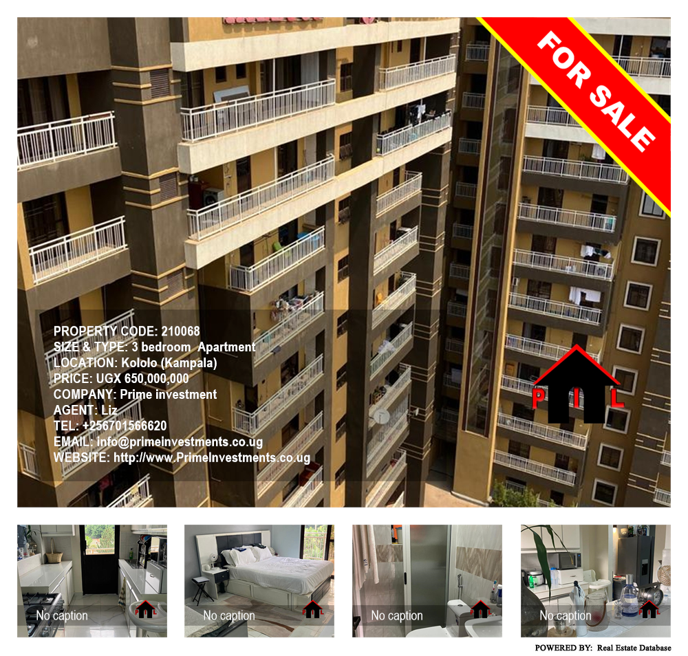 3 bedroom Apartment  for sale in Kololo Kampala Uganda, code: 210068