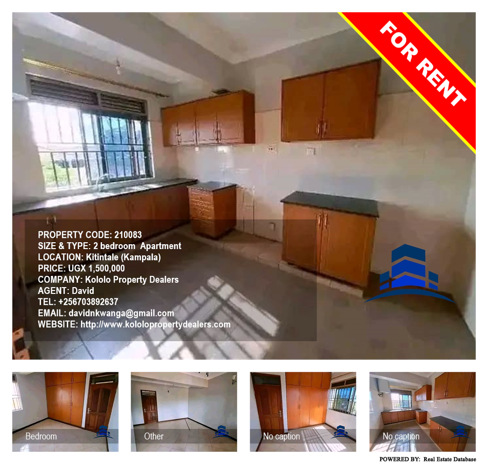 2 bedroom Apartment  for rent in Kitintale Kampala Uganda, code: 210083