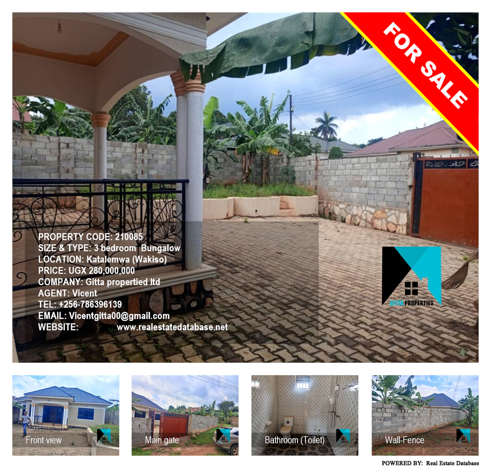 3 bedroom Bungalow  for sale in Katalemwa Wakiso Uganda, code: 210085