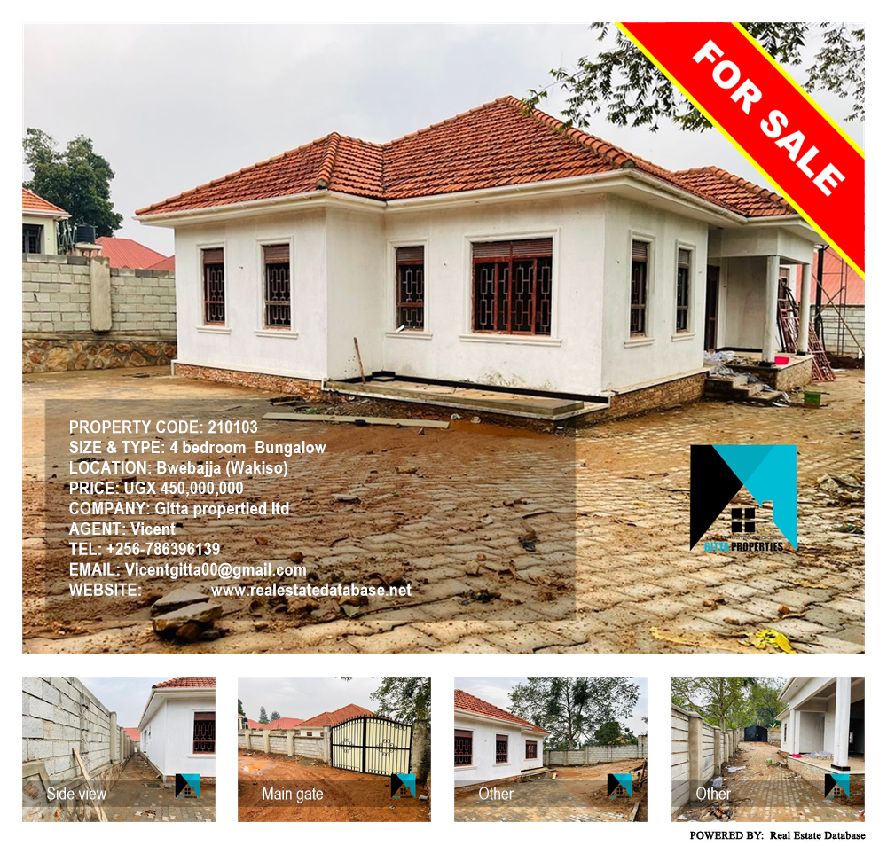 4 bedroom Bungalow  for sale in Bwebajja Wakiso Uganda, code: 210103