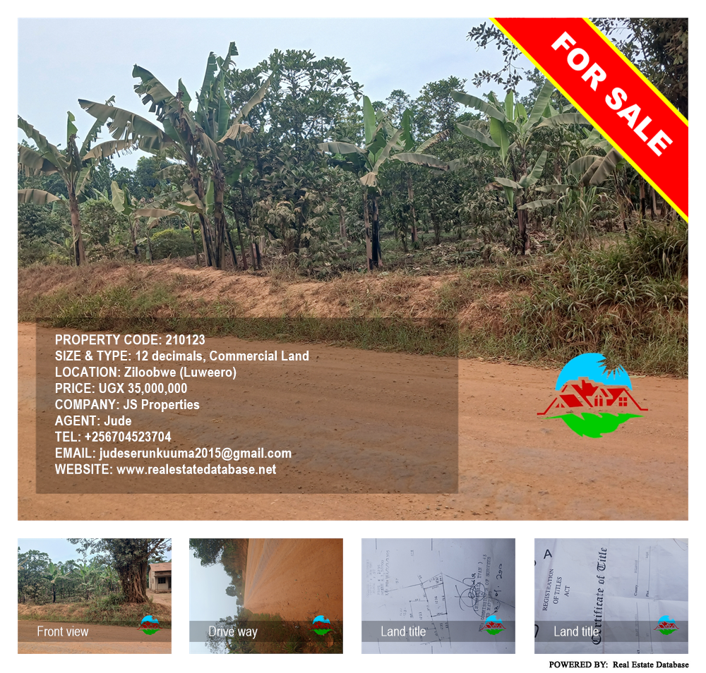 Commercial Land  for sale in Ziloobwe Luweero Uganda, code: 210123