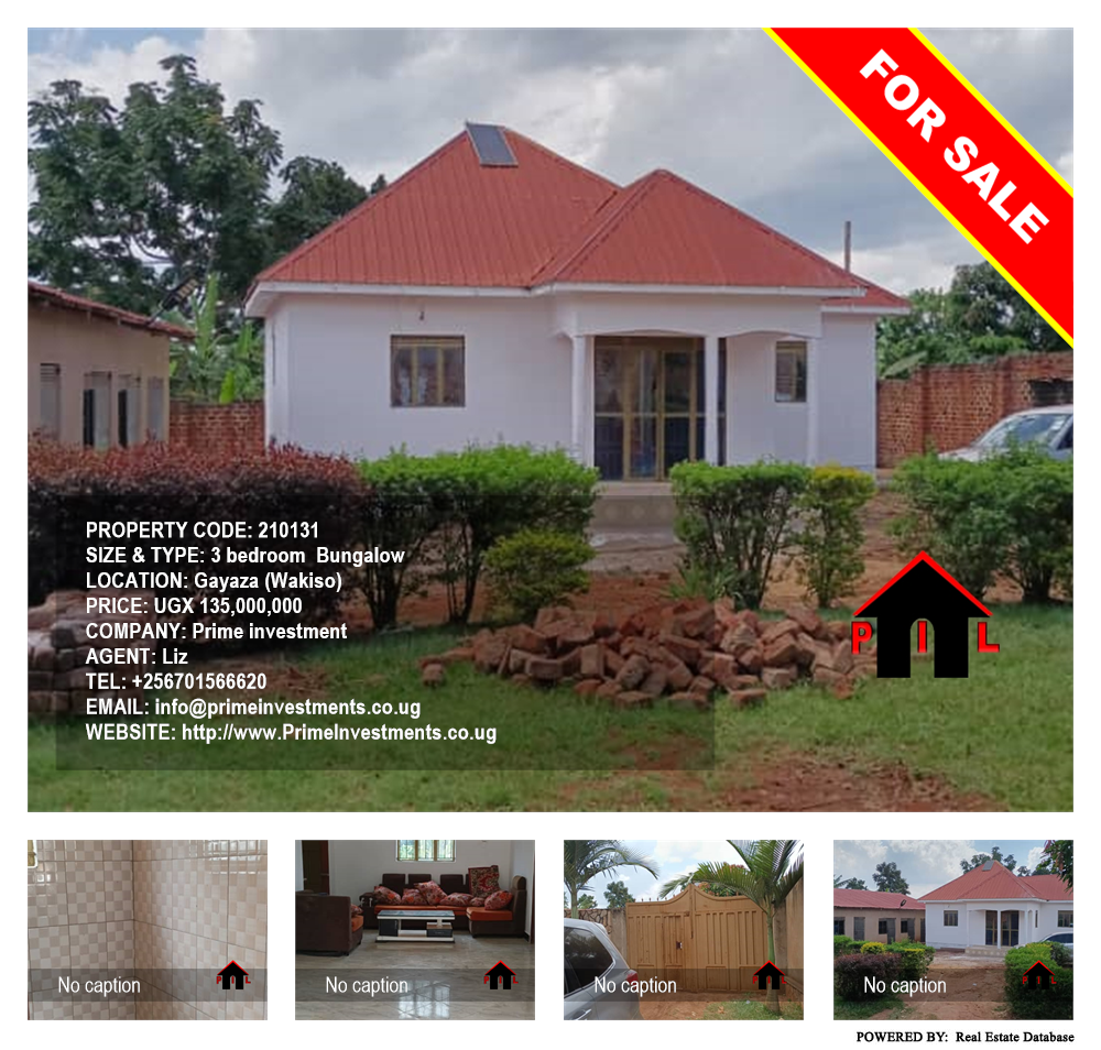 3 bedroom Bungalow  for sale in Gayaza Wakiso Uganda, code: 210131