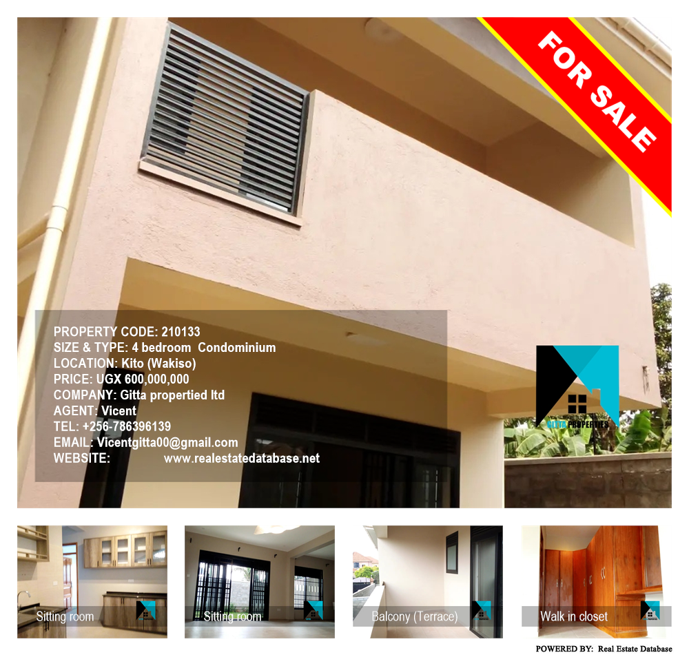 4 bedroom Condominium  for sale in Kito Wakiso Uganda, code: 210133