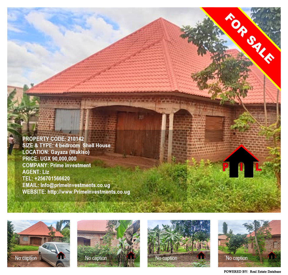 4 bedroom Shell House  for sale in Gayaza Wakiso Uganda, code: 210142