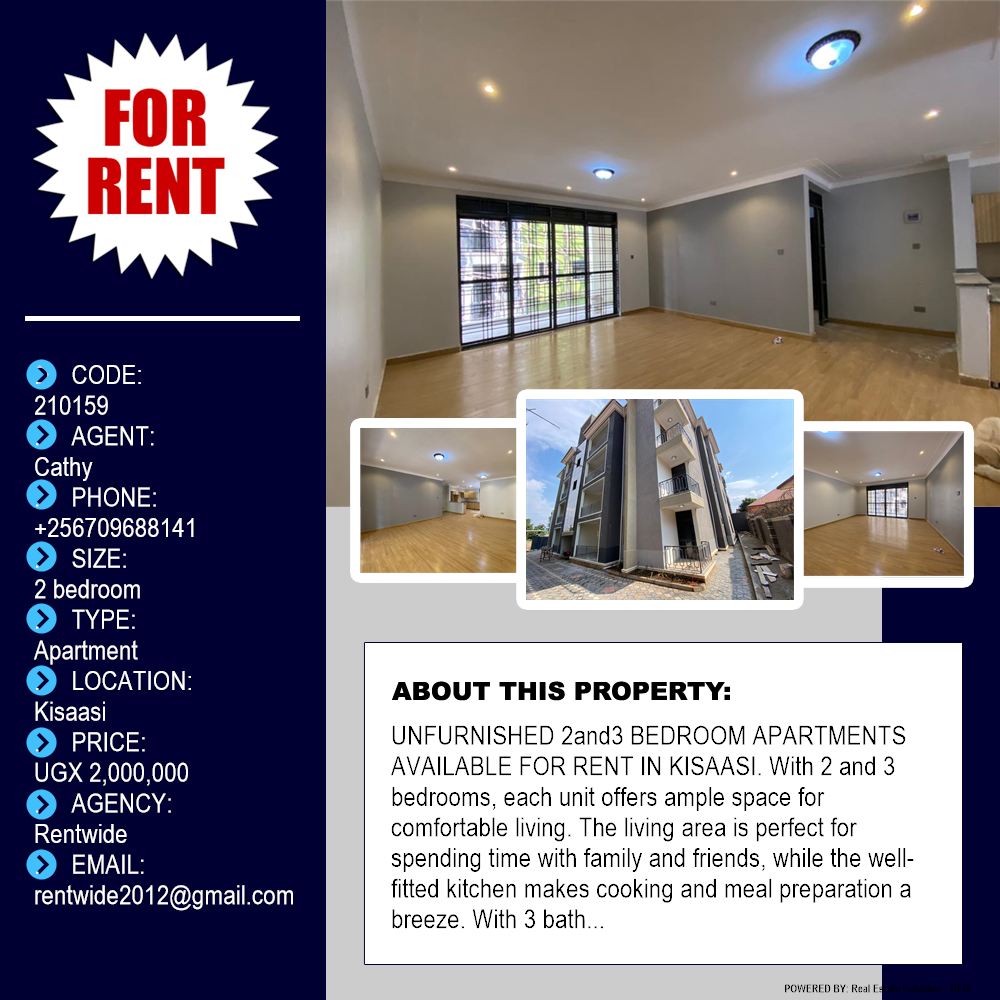 2 bedroom Apartment  for rent in Kisaasi Kampala Uganda, code: 210159