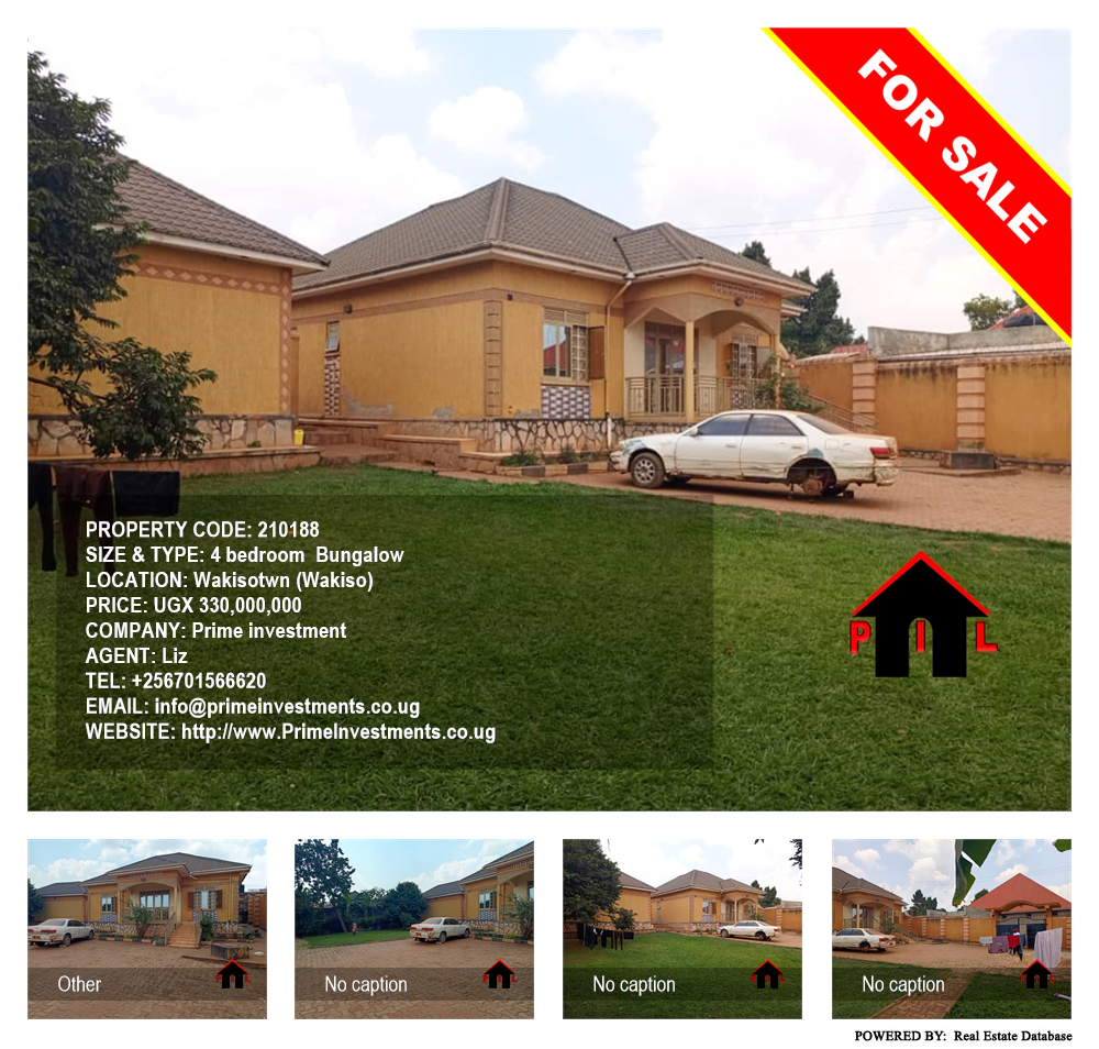 4 bedroom Bungalow  for sale in Wakisotwn Wakiso Uganda, code: 210188