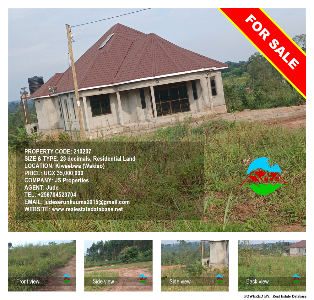 Residential Land  for sale in Kiweebwa Wakiso Uganda, code: 210207