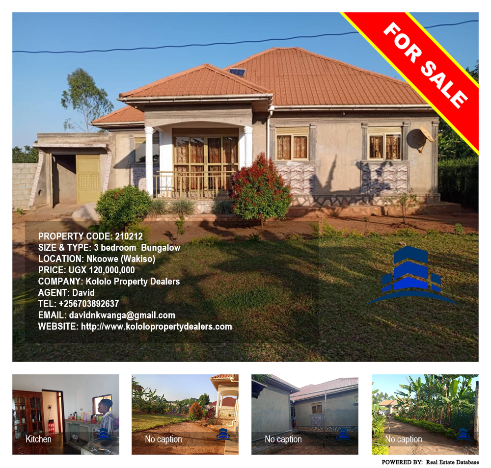 3 bedroom Bungalow  for sale in Nkoowe Wakiso Uganda, code: 210212