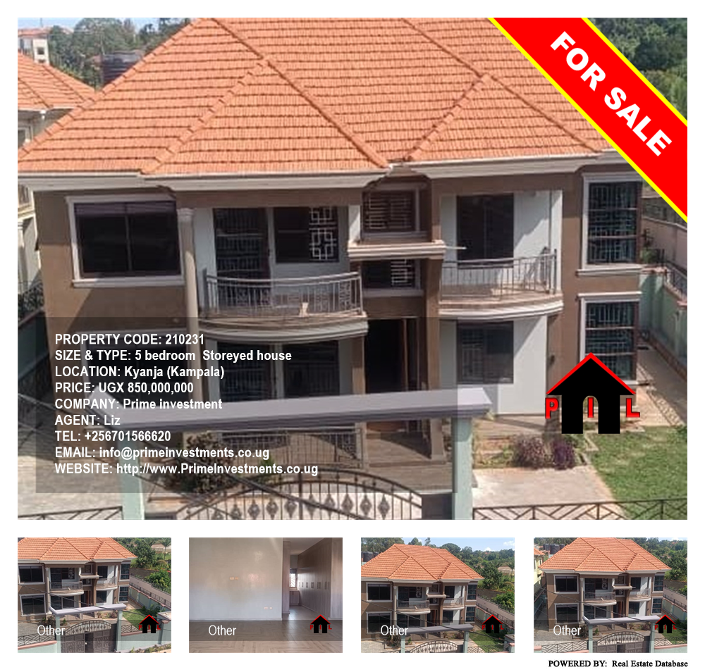 5 bedroom Storeyed house  for sale in Kyanja Kampala Uganda, code: 210231