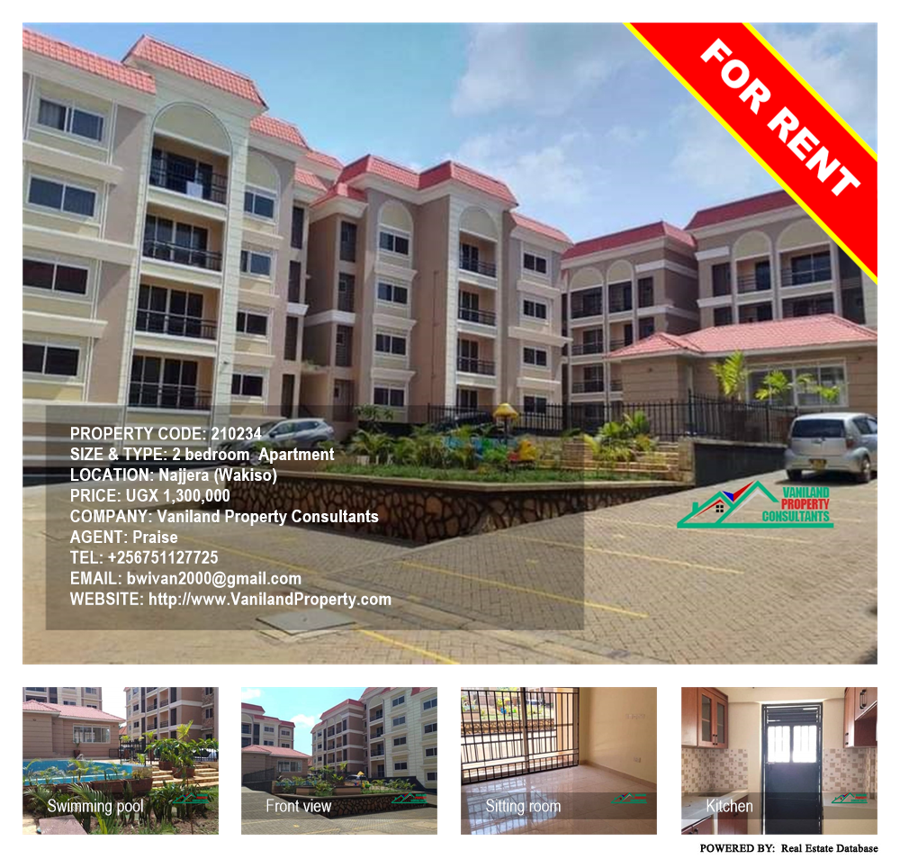 2 bedroom Apartment  for rent in Najjera Wakiso Uganda, code: 210234