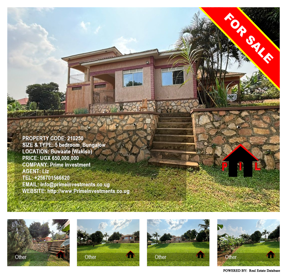 5 bedroom Bungalow  for sale in Buwaate Wakiso Uganda, code: 210250