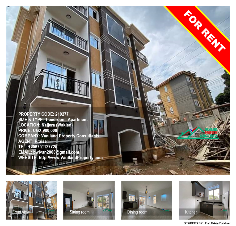 1 bedroom Apartment  for rent in Najjera Wakiso Uganda, code: 210277