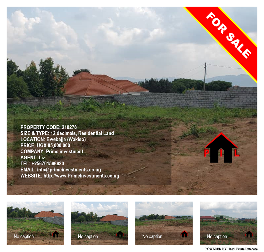 Residential Land  for sale in Bwebajja Wakiso Uganda, code: 210278