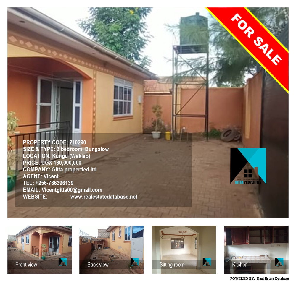 3 bedroom Bungalow  for sale in Kungu Wakiso Uganda, code: 210290