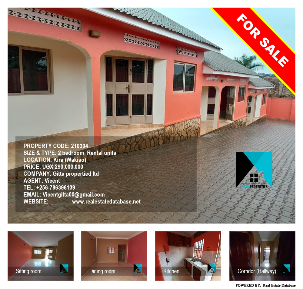 2 bedroom Rental units  for sale in Kira Wakiso Uganda, code: 210304