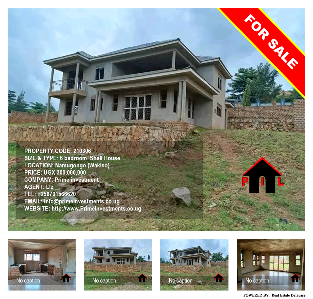 6 bedroom Shell House  for sale in Namugongo Wakiso Uganda, code: 210306