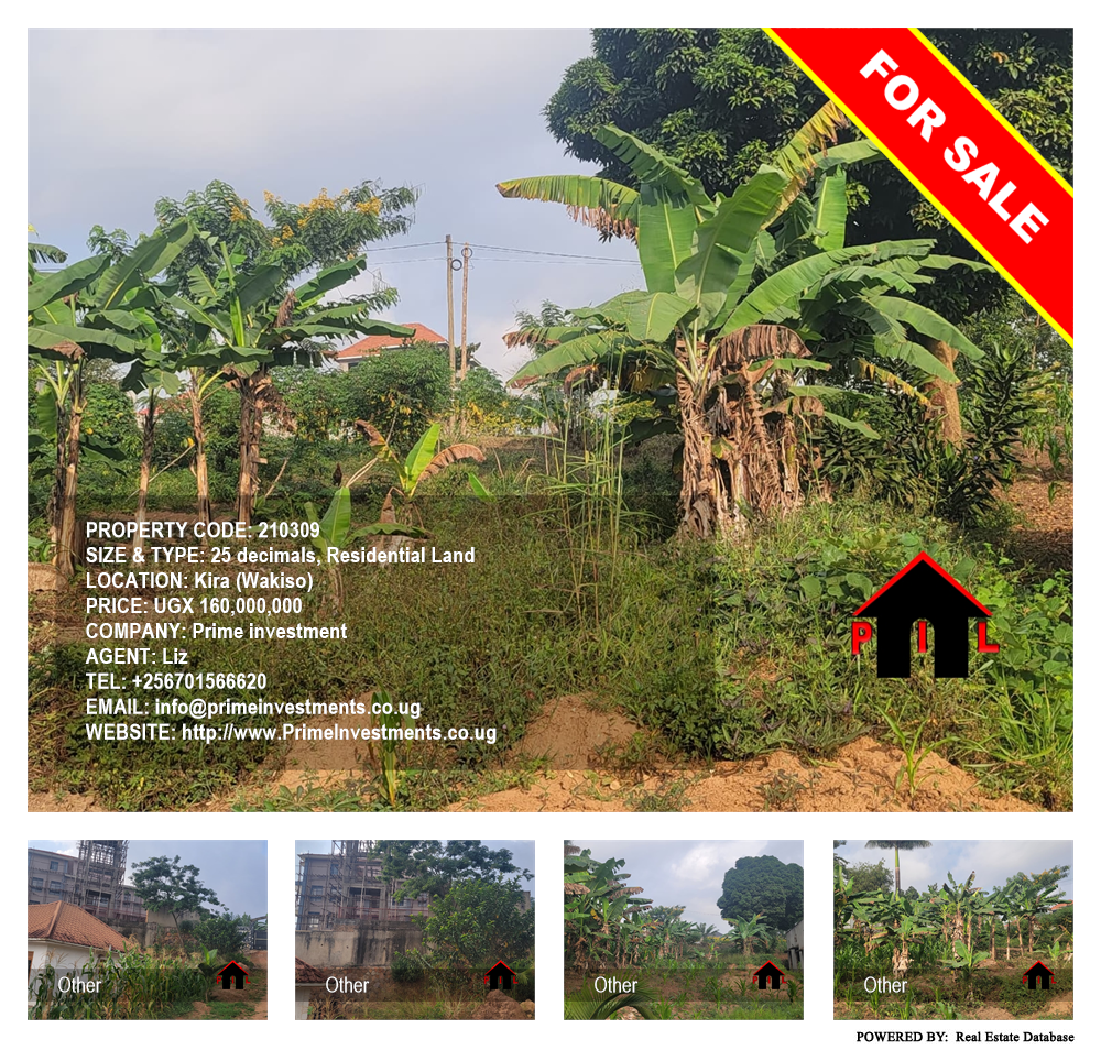 Residential Land  for sale in Kira Wakiso Uganda, code: 210309