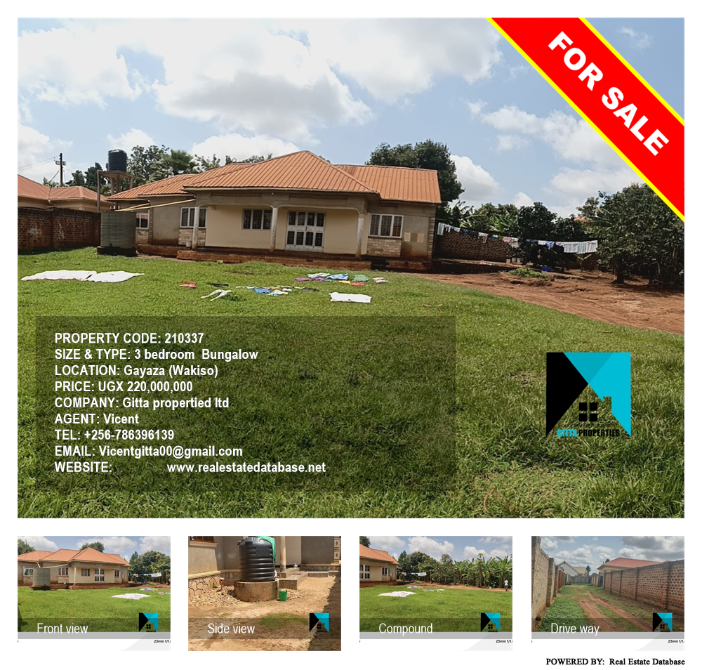 3 bedroom Bungalow  for sale in Gayaza Wakiso Uganda, code: 210337