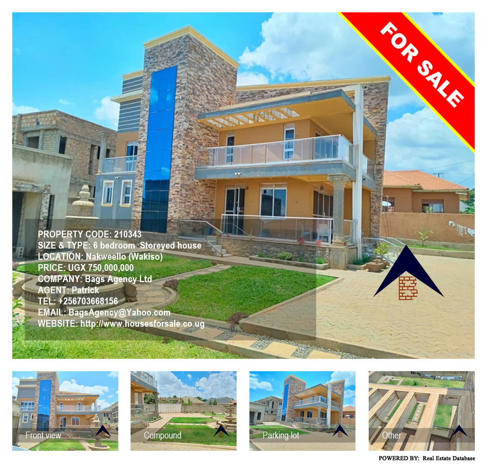 6 bedroom Storeyed house  for sale in Nakweello Wakiso Uganda, code: 210343