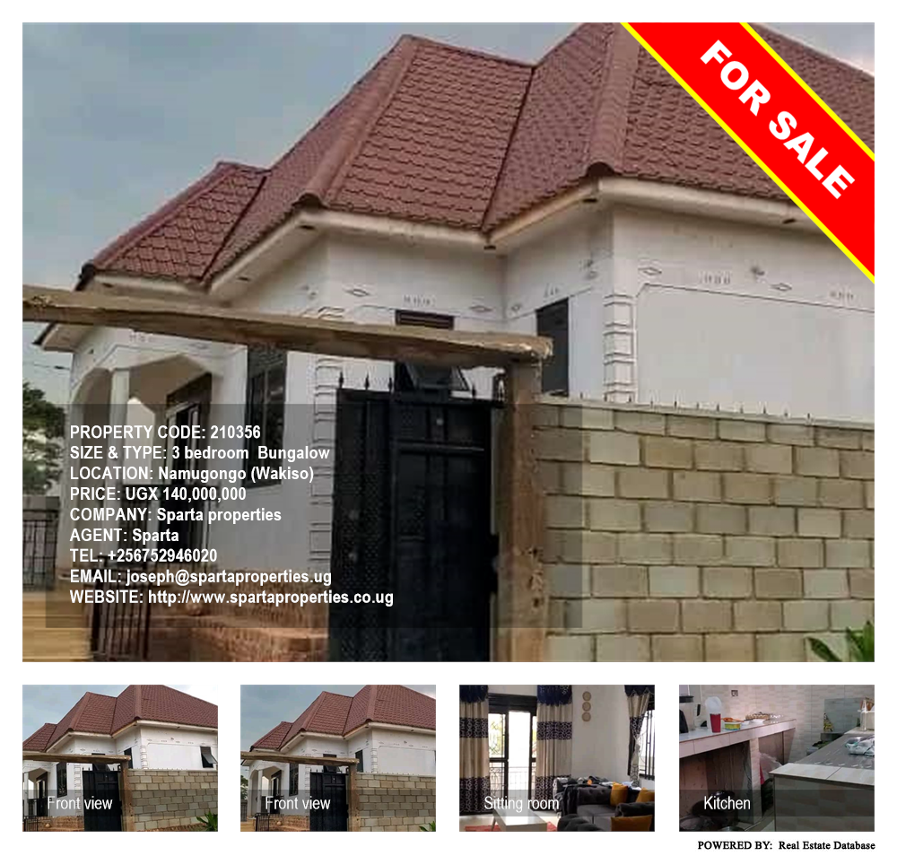 3 bedroom Bungalow  for sale in Namugongo Wakiso Uganda, code: 210356