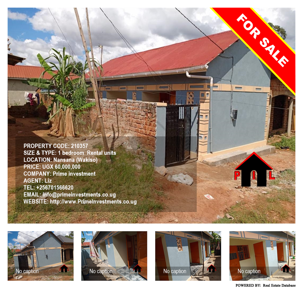 1 bedroom Rental units  for sale in Nansana Wakiso Uganda, code: 210357