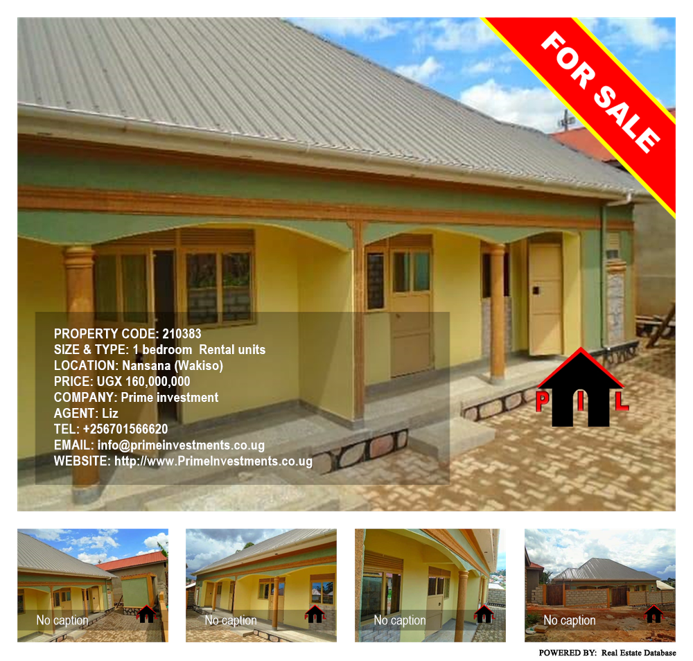 1 bedroom Rental units  for sale in Nansana Wakiso Uganda, code: 210383