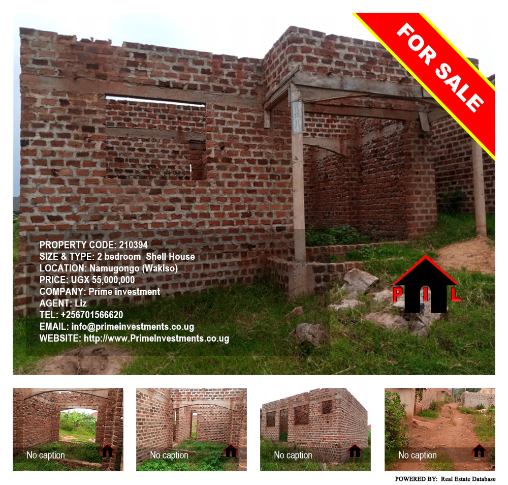 2 bedroom Shell House  for sale in Namugongo Wakiso Uganda, code: 210394