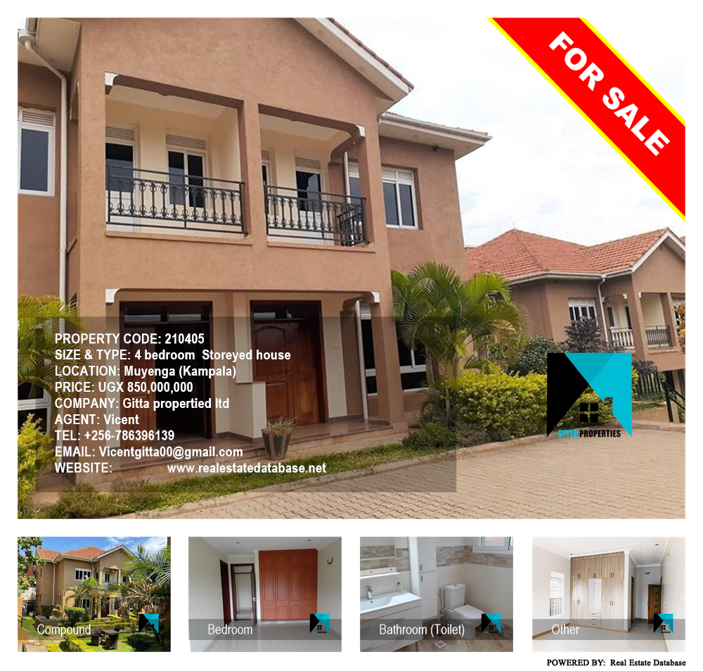 4 bedroom Storeyed house  for sale in Muyenga Kampala Uganda, code: 210405