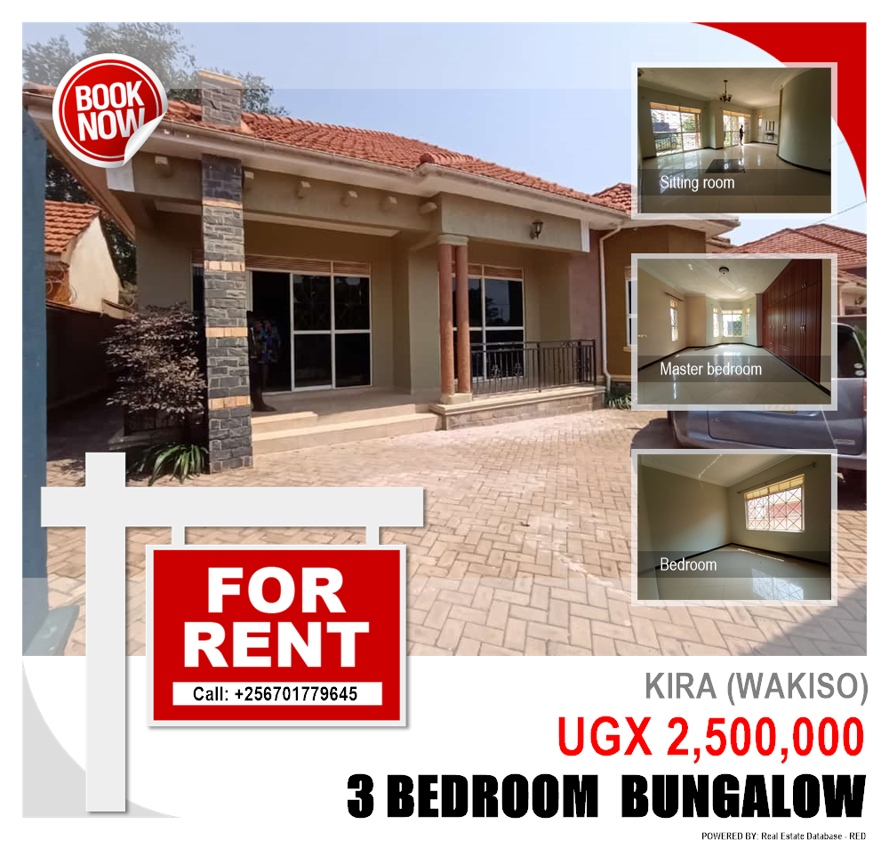 3 bedroom Bungalow  for rent in Kira Wakiso Uganda, code: 210421