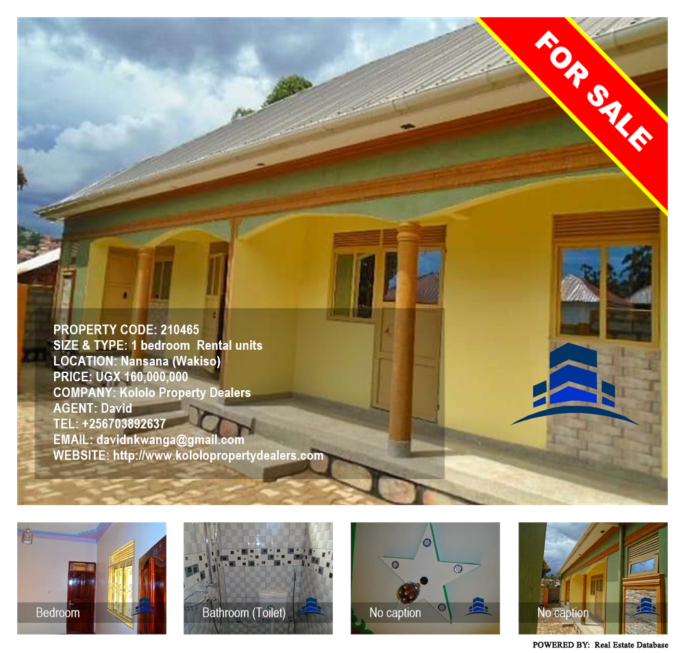 1 bedroom Rental units  for sale in Nansana Wakiso Uganda, code: 210465