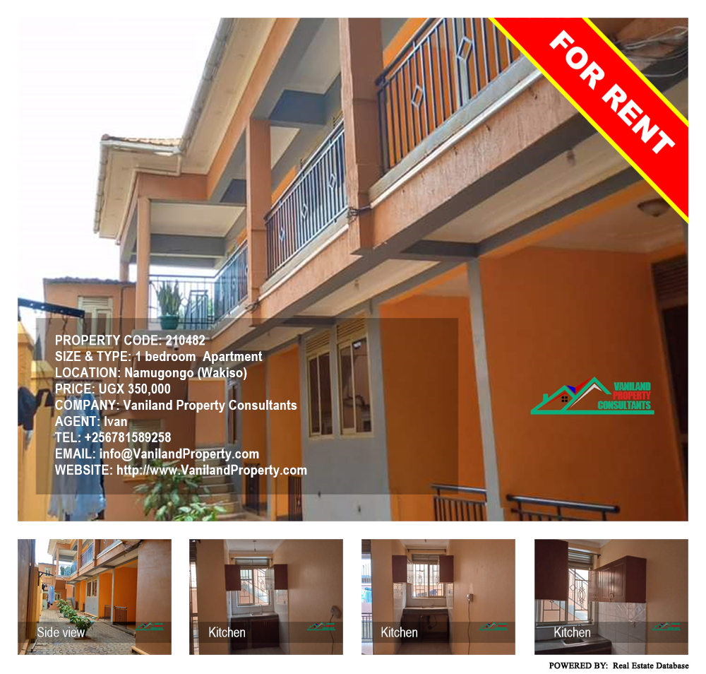 1 bedroom Apartment  for rent in Namugongo Wakiso Uganda, code: 210482