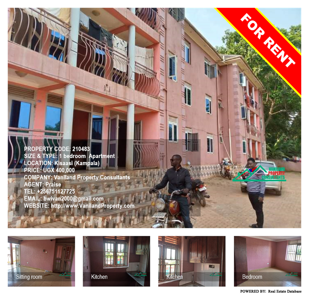 1 bedroom Apartment  for rent in Kisaasi Kampala Uganda, code: 210483