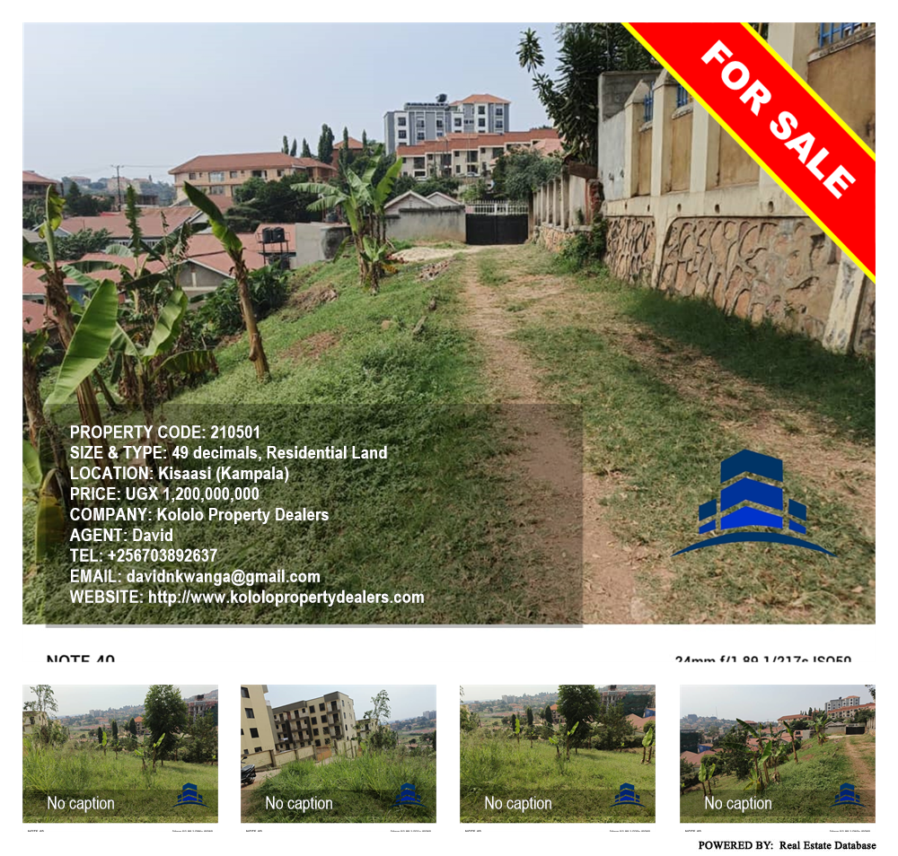 Residential Land  for sale in Kisaasi Kampala Uganda, code: 210501