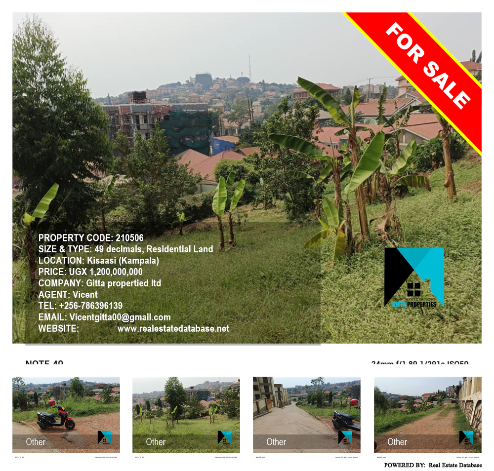 Residential Land  for sale in Kisaasi Kampala Uganda, code: 210506