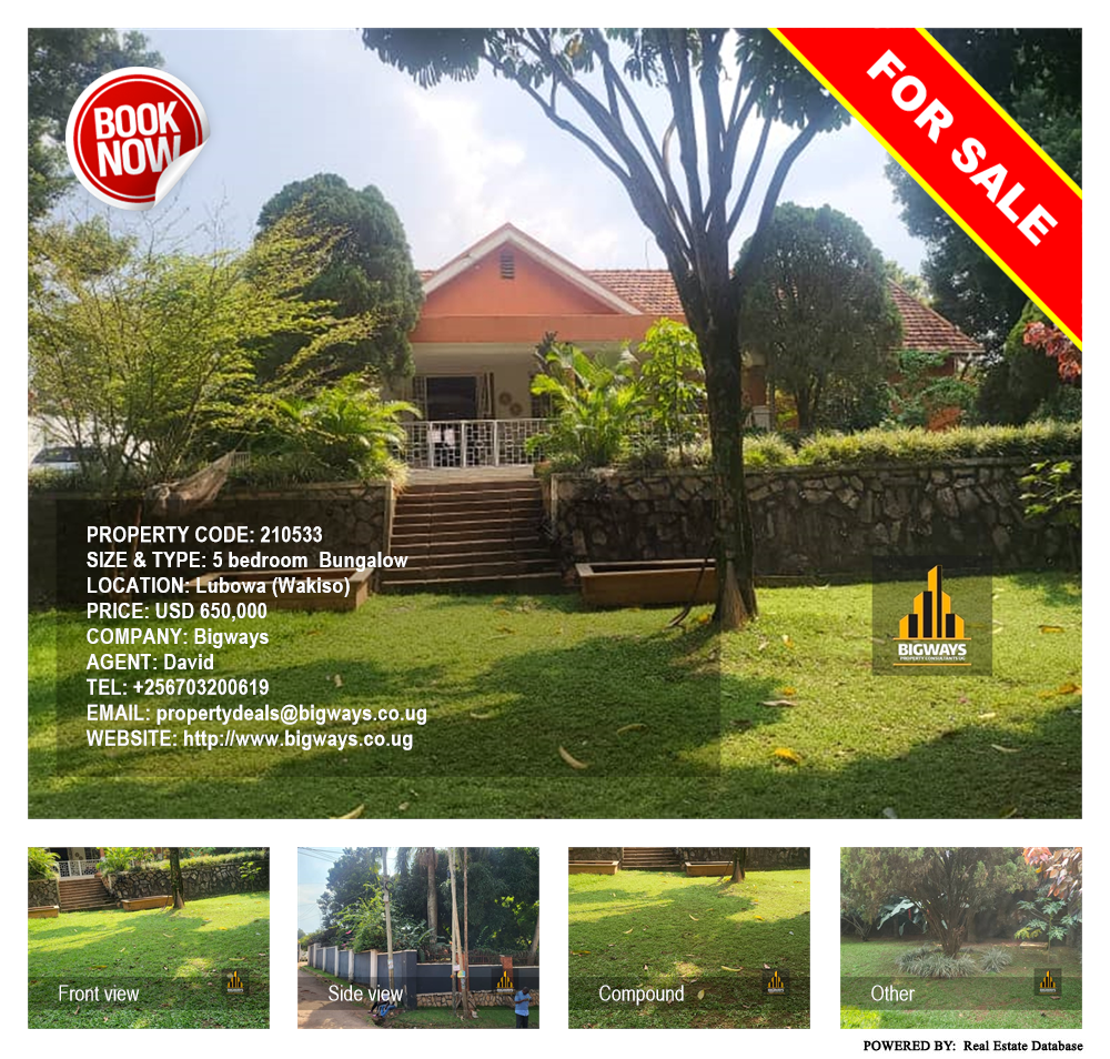 5 bedroom Bungalow  for sale in Lubowa Wakiso Uganda, code: 210533