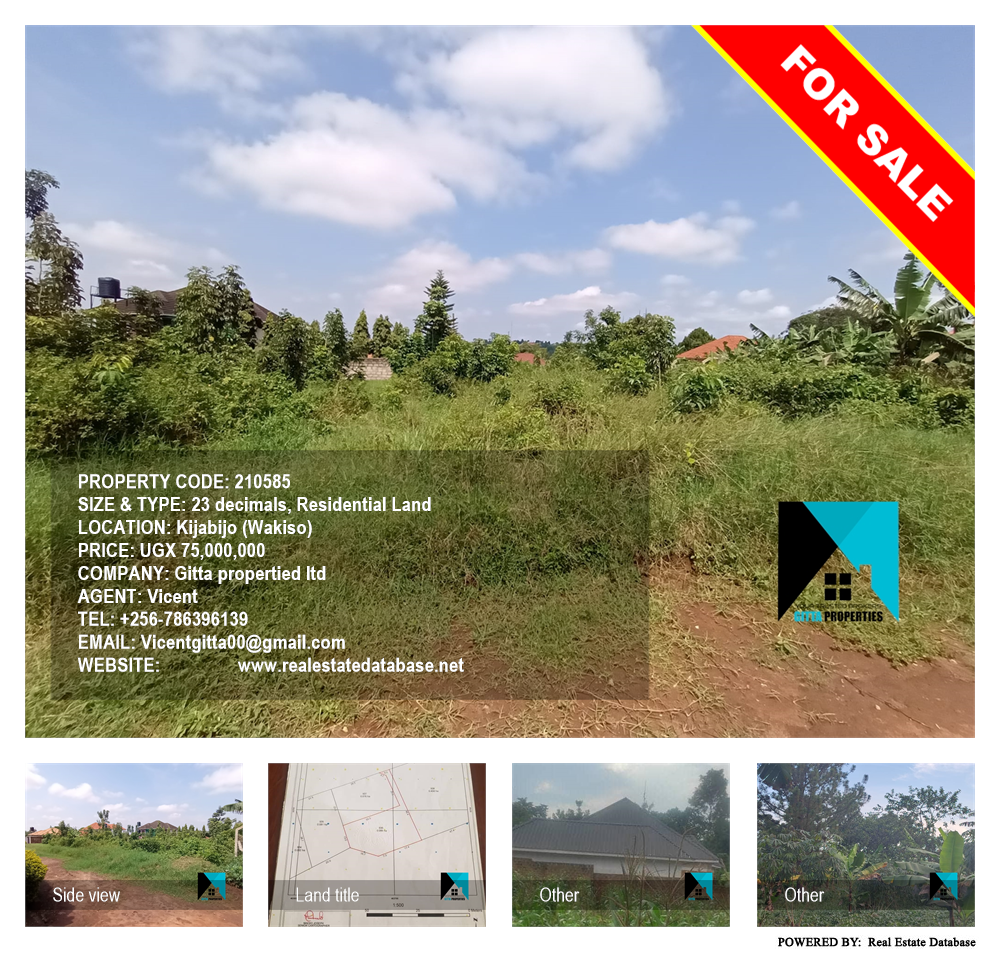 Residential Land  for sale in Kijabijo Wakiso Uganda, code: 210585