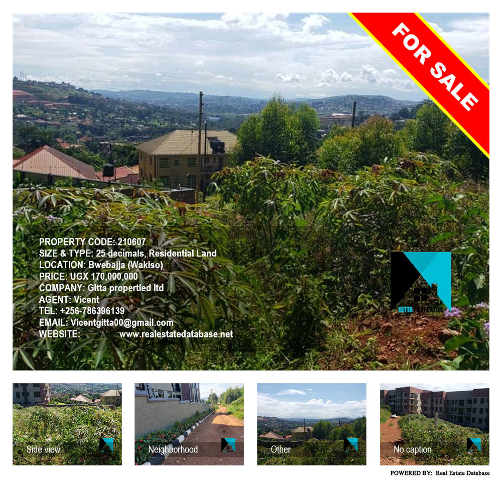 Residential Land  for sale in Bwebajja Wakiso Uganda, code: 210607