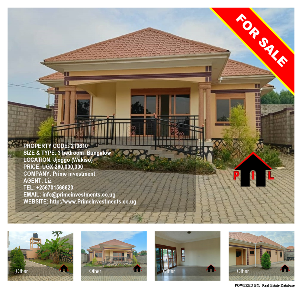 3 bedroom Bungalow  for sale in Jjoggo Wakiso Uganda, code: 210610