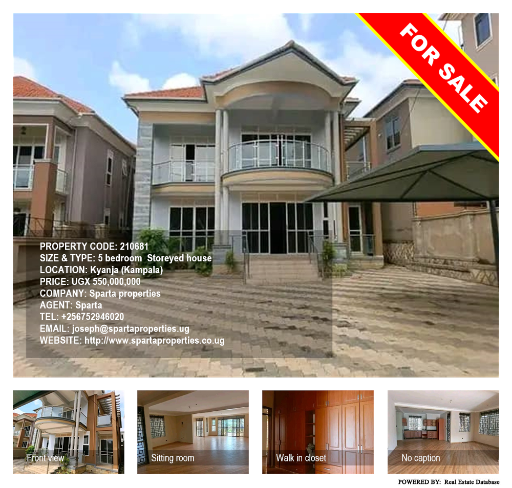 5 bedroom Storeyed house  for sale in Kyanja Kampala Uganda, code: 210681