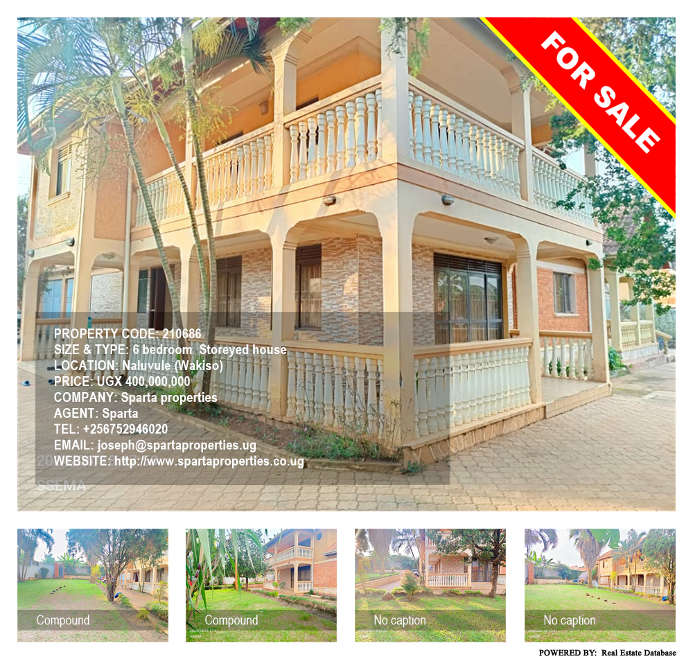 6 bedroom Storeyed house  for sale in Naluvule Wakiso Uganda, code: 210686