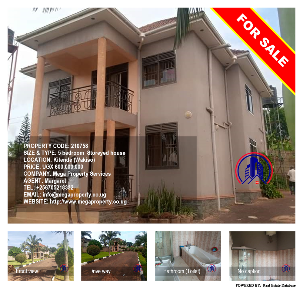 5 bedroom Storeyed house  for sale in Kitende Wakiso Uganda, code: 210758