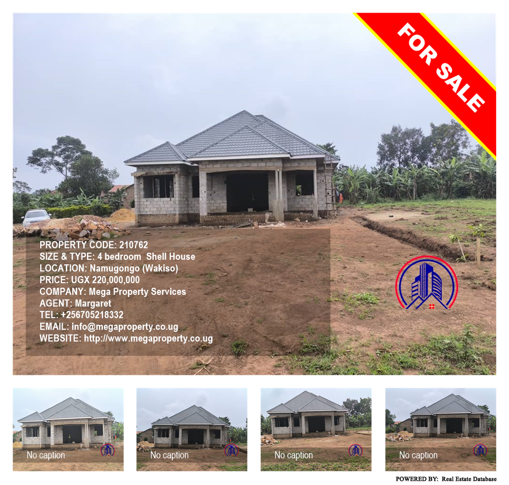 4 bedroom Shell House  for sale in Namugongo Wakiso Uganda, code: 210762