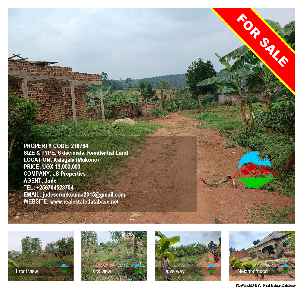 Residential Land  for sale in Kalagala Mukono Uganda, code: 210764