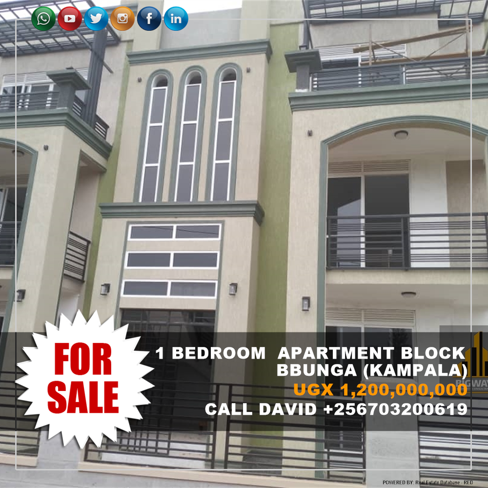 1 bedroom Apartment block  for sale in Bbunga Kampala Uganda, code: 210766