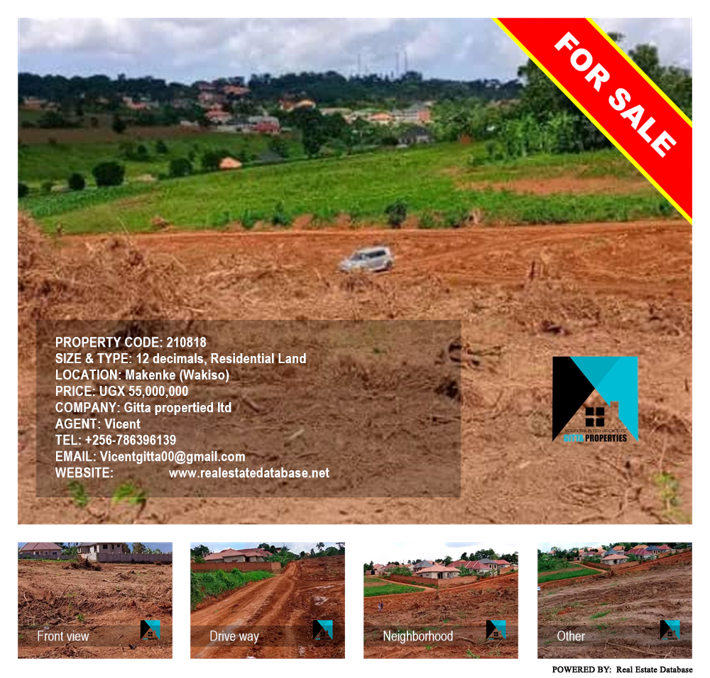 Residential Land  for sale in Makenke Wakiso Uganda, code: 210818