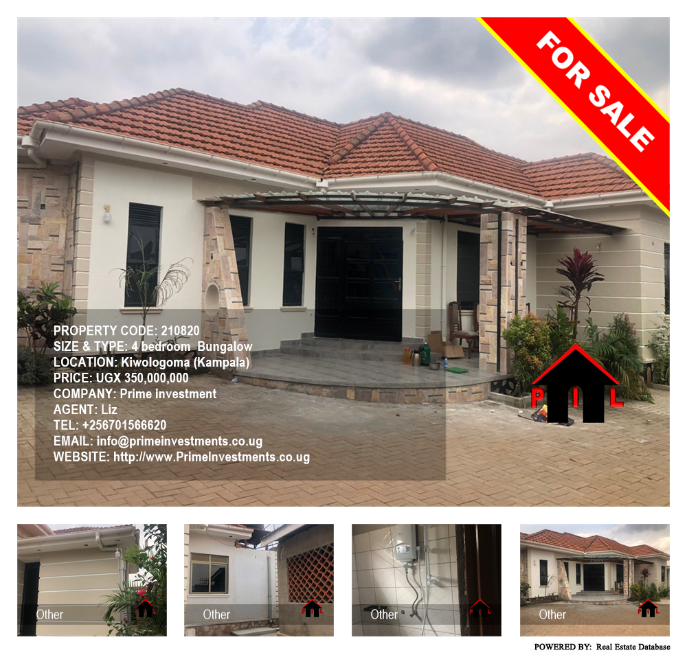 4 bedroom Bungalow  for sale in Kiwologoma Kampala Uganda, code: 210820